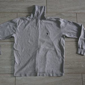 Vintage Polo Ralph Lauren Striped Turtle Neck Sweater Mens Large Cotton Grey